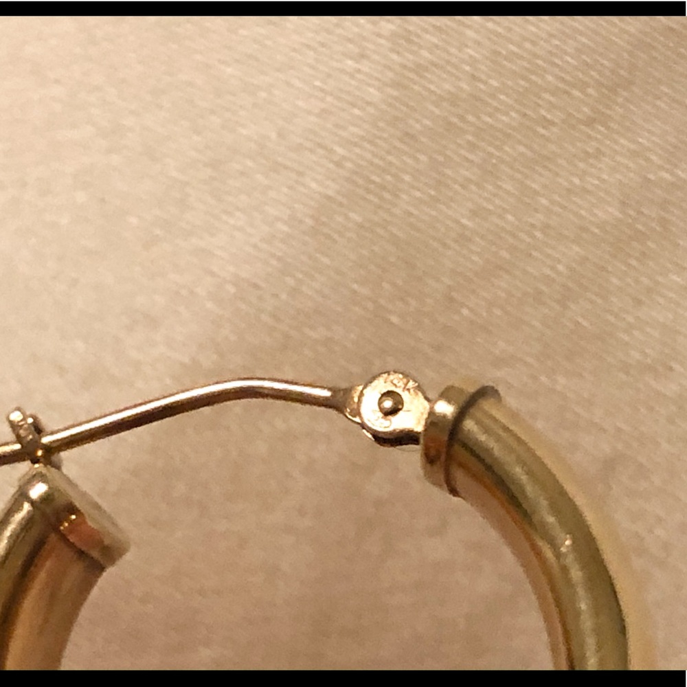 Classic Chubby Hoops 14k - Picture 3 of 5